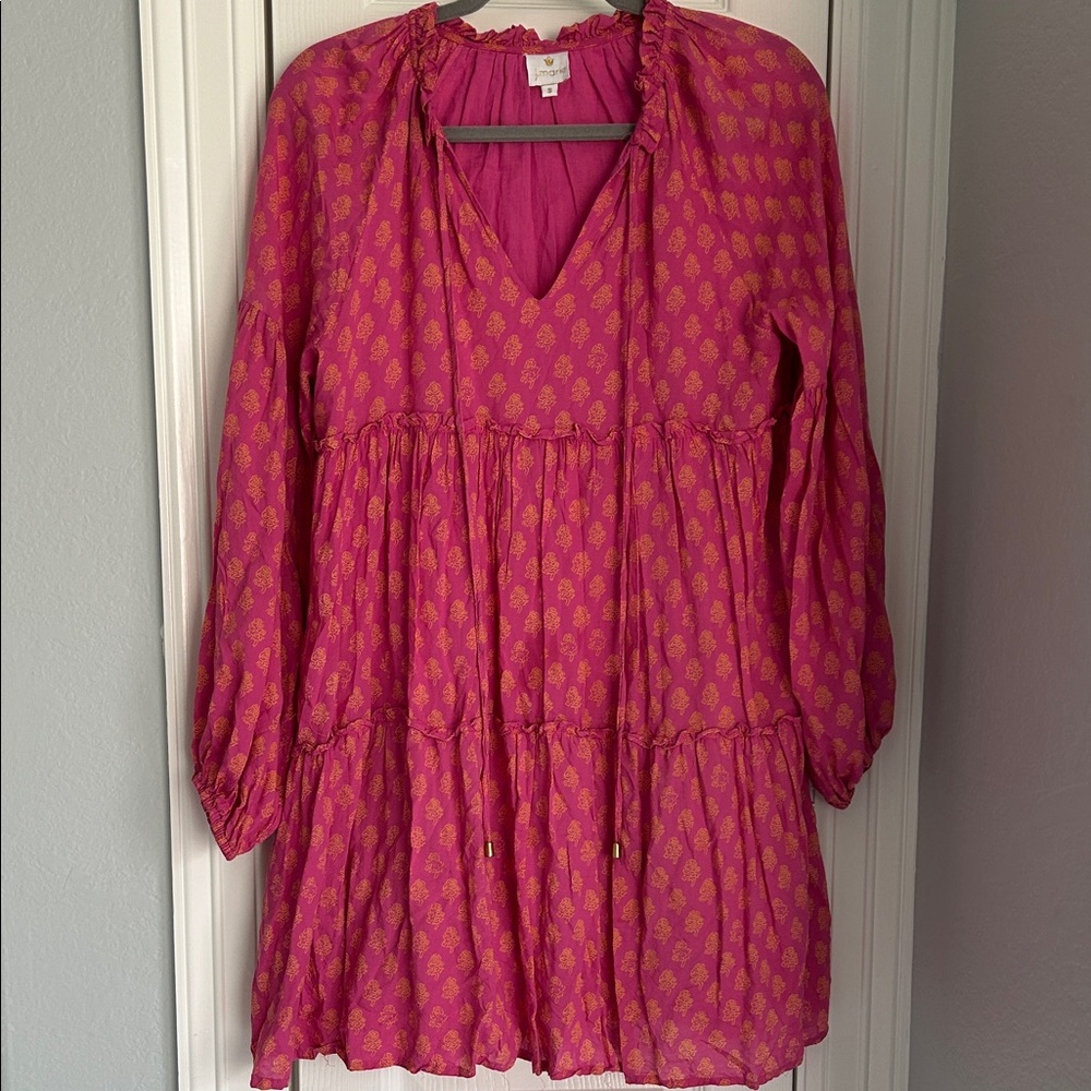 J. Marie Pink and Gold Patterned Dress